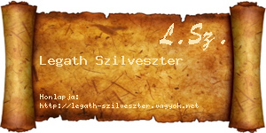 Legath Szilveszter névjegykártya